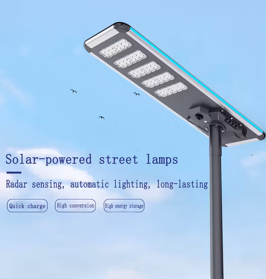 Lampione stradale solare a LED per esterni impermeabile IP66 da giardino con certificato CE ad alta potenza