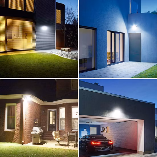 Dekra CB Approvato CE Alta qualità IP65 50W Illuminazione per esterni Impermeabile ad alta potenza Cortile da giardino Tre luci di sicurezza 50W 100W 200W Luce di inondazione a LED