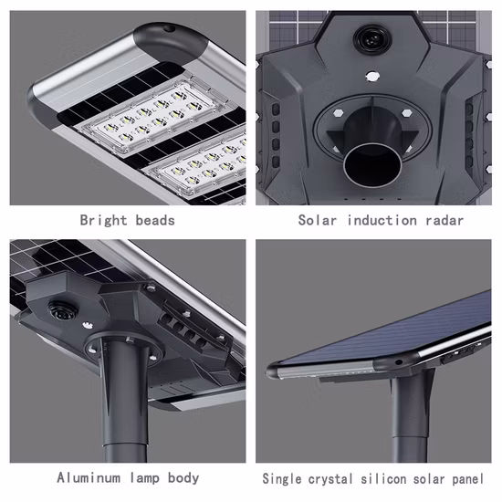 Lampione stradale solare a LED per esterni impermeabile IP66 da giardino con certificato CE ad alta potenza