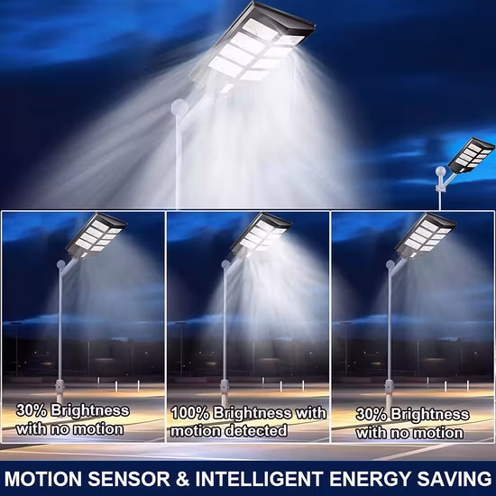 Cina Produttore solare Alluminio 2000/1000/800/600/500W/400/300/200/100W Sensore LED IP66 Street Outdoor All in One Telecamera ABS COB Wall Flood Garden Road Light
